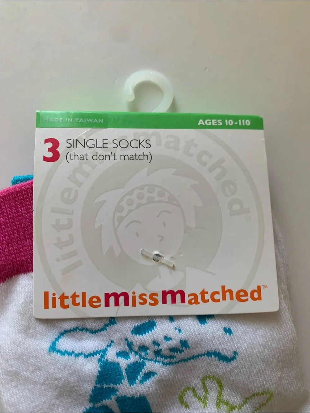 NWT LittleMissMatched Set of 3 Single Colorful Socks - Animals / Giraffe / Zebra